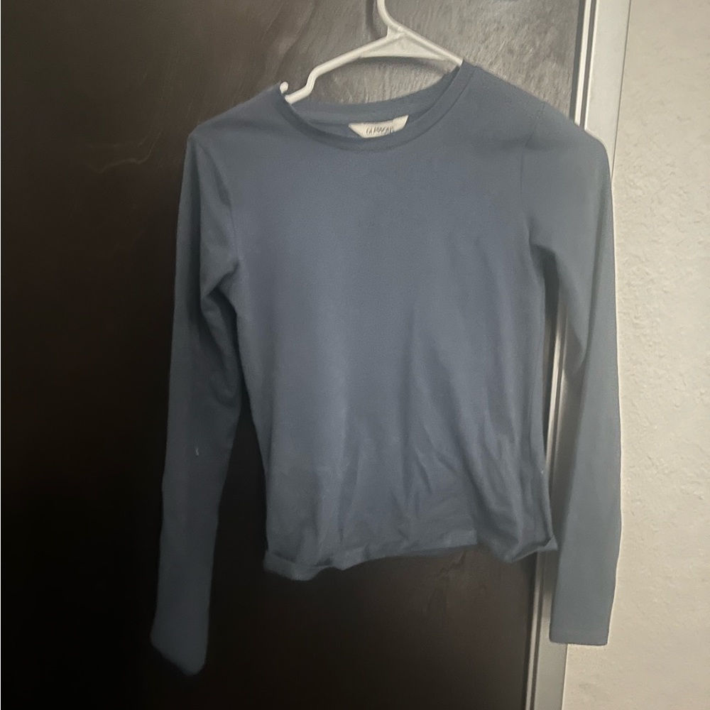 Blue tight long sleeve